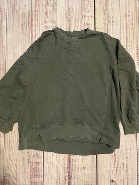aerie Olive Green Crewneck Sweatshirt